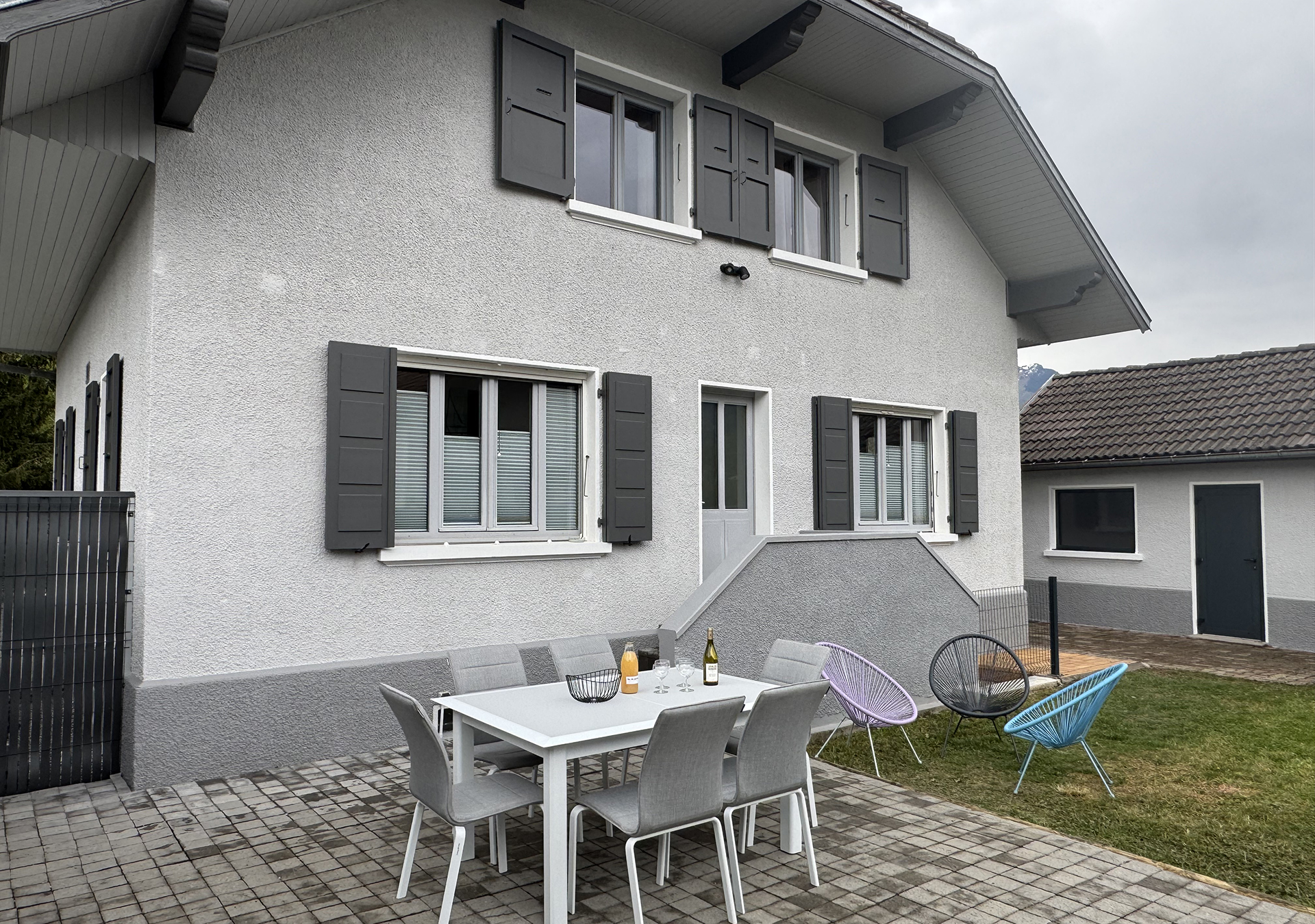 Terrasse location de vacances La Sauffaz - Entre Lac et Montagnes